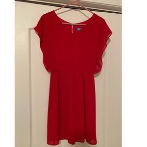 Francesca’s Red Flowy Dress